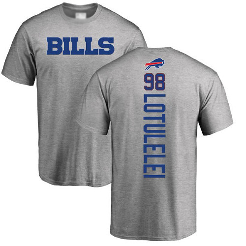 Men NFL Buffalo Bills #98 Star Lotulelei Ash Backer T Shirt